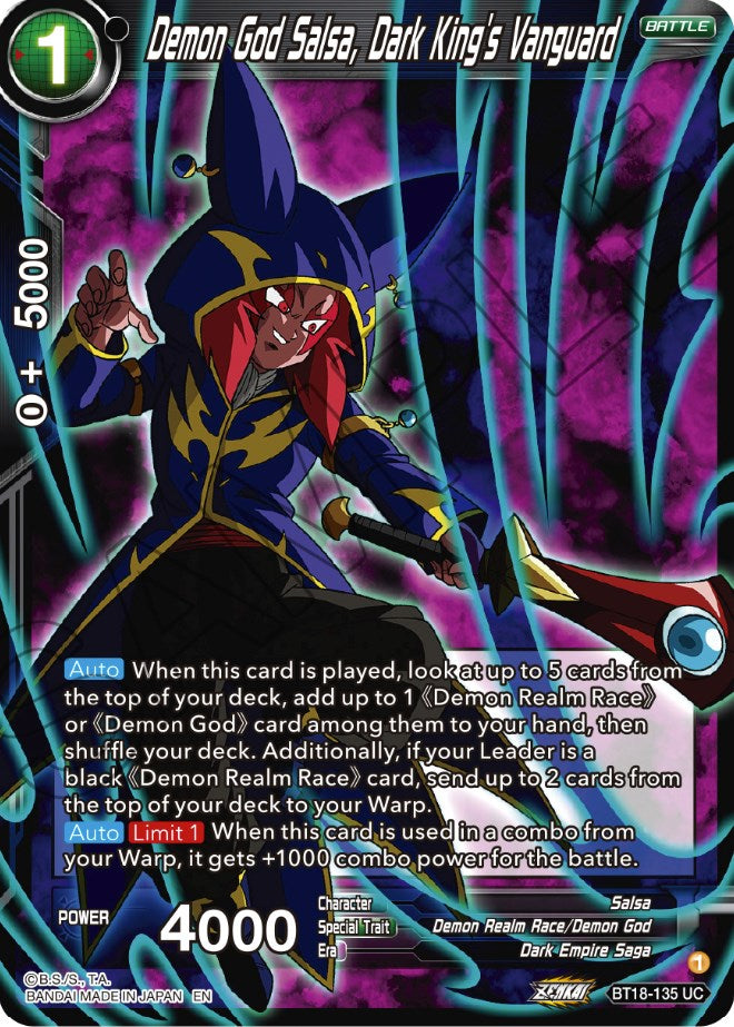 Demon God Salsa, Dark King's Vanguard (BT18-135) [Dawn of the Z-Legends]