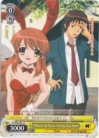 Mikuru & Kyon Trying Too Hard (SY/W08-E017 C) - The Melancholy of Haruhi Suzumiya