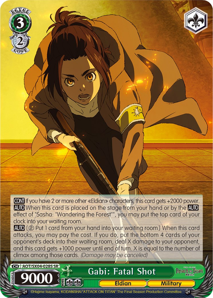 Gabi: Fatal Shot (SR) (AOT/SX04-028S SR) - Attack On Titan: Final Season