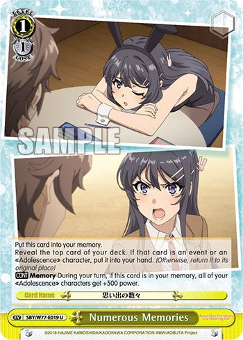 Numerous Memories (SBY/W77-E019 U) - Rascal Does Not Dream of a Dreaming Girl