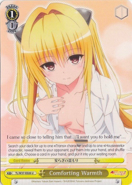 Comforting Warmth (TL/W37-E026 U) - To Loveru Darkness 2nd