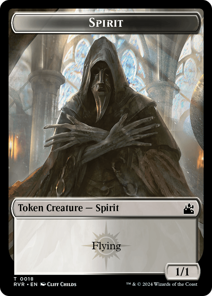 Spirit (0018) // Voja Double-Sided Token [Ravnica Remastered Tokens] - Josh's Cards