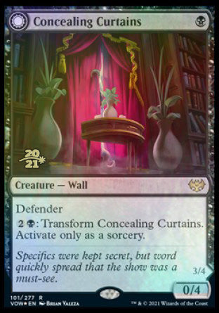 Concealing Curtains // Revealing Eye (PRE-101) - Innistrad: Crimson Vow Promos: (Double Faced Transform) Foil