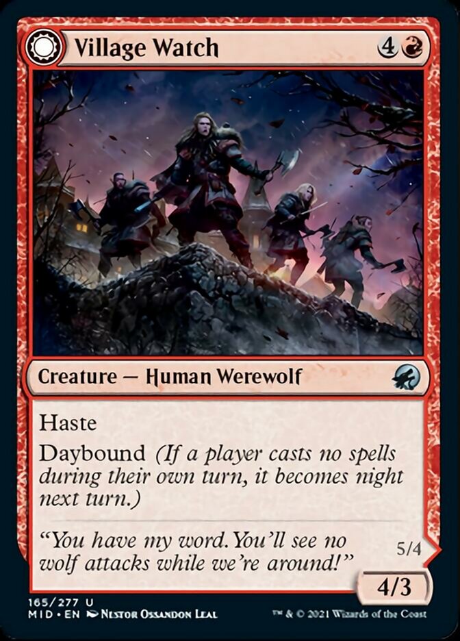 Village Watch // Village Reavers (MID-165) - Innistrad: Midnight Hunt: (Double Faced Transform)