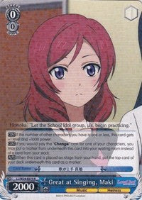 Great at Singing, Maki (LL/W24-E079 R) - Love Live!