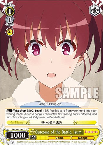 Outcome of the Battle, Izumi (SHS/W71-E027 C) - Saekano How to Raise a Boring Girlfriend. flat