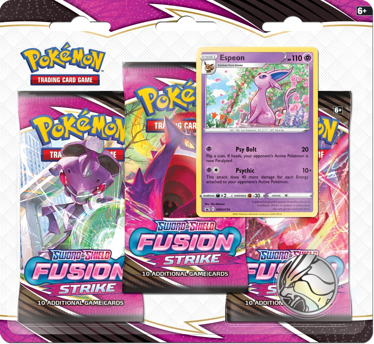 Sword & Shield: Fusion Strike - 3-Pack Blister (Espeon)