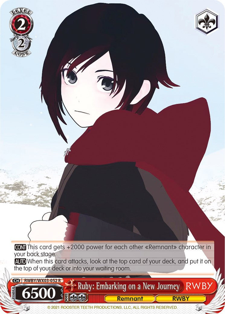 Ruby: Embarking on a New Journey (RWBY/WX03-052 R) - RWBY