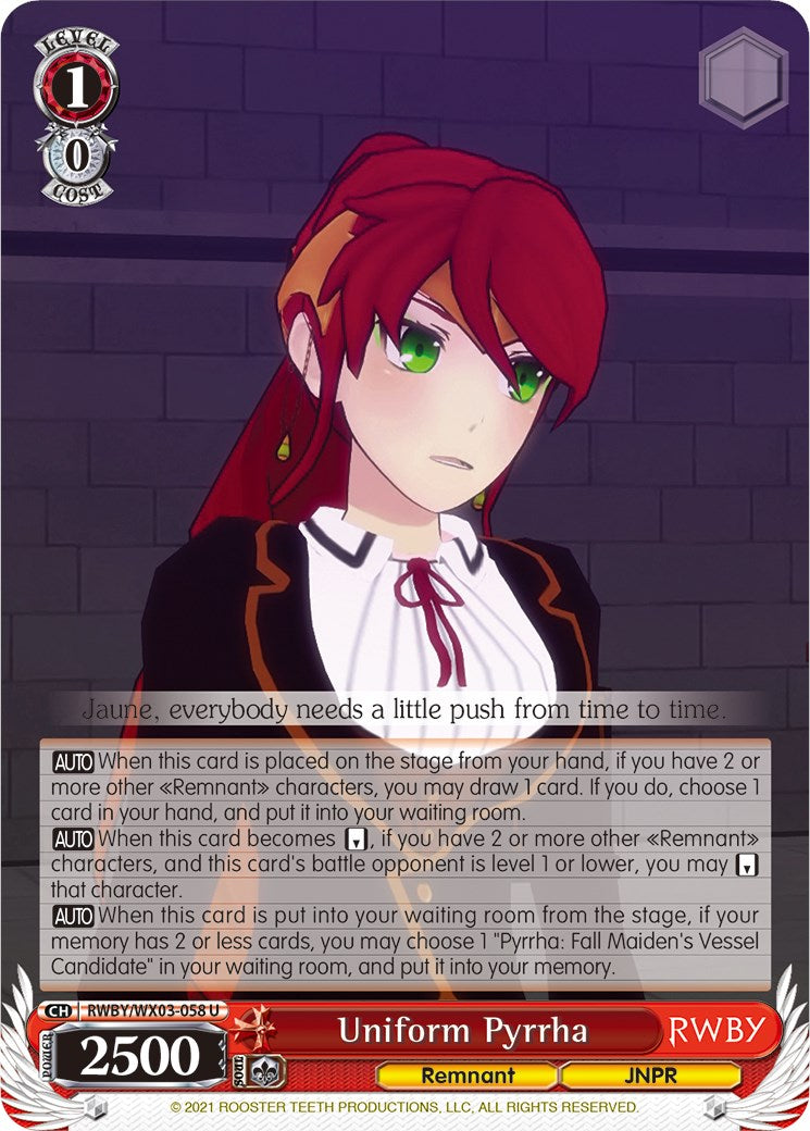 Uniform Pyrrha (RWBY/WX03-058 U) - RWBY