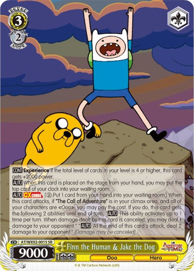 Finn the Human & Jake the Dog (SR) (AT/WX02-001S SR) - Adventure Time