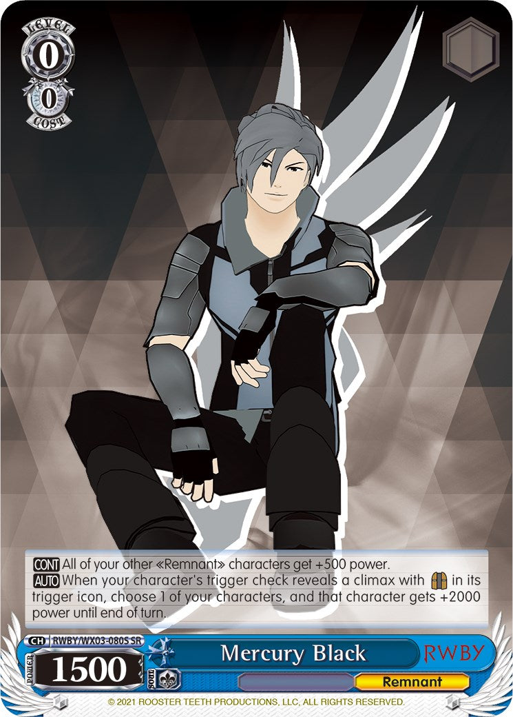 Mercury Black (SR) (RWBY/WX03-080S SR) - RWBY