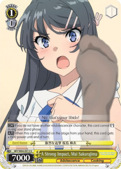 A Strong Impact, Mai Sakurajima (SBY/W64-E013 U) [Rascal Does Not Dream of Bunny Girl Senpai]