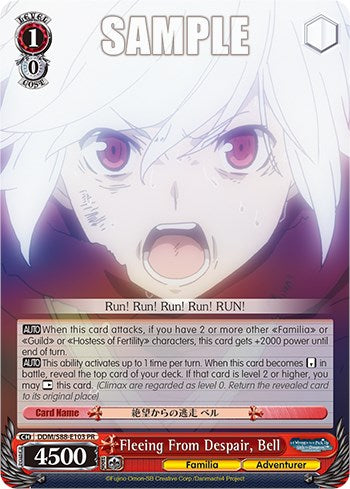 Fleeing From Despair, Bell (DDM/S88-E103 PR) - Is it Wrong to Try to Pick Up Girls in a Dungeon?
