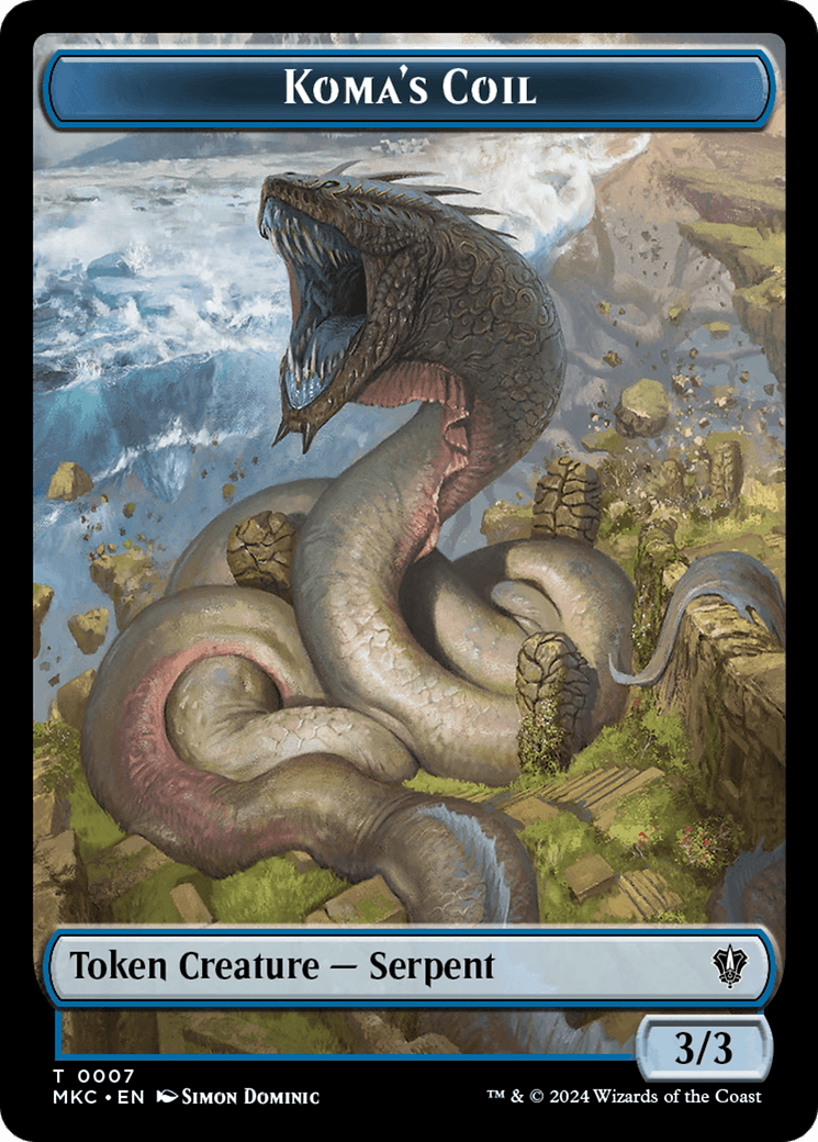 Tentacle // Koma's Coil Double-Sided Token [Murders at Karlov Manor Commander Tokens] - Josh's Cards