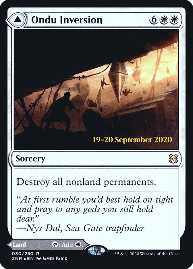Ondu Inversion // Ondu Skyruins (PRE-30S) - Zendikar Rising Promos Foil