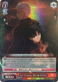 For Victory, Rin & Archer (SR) (FS/S34-TE18S SR) - Fate/stay night [Unlimited Blade Works]