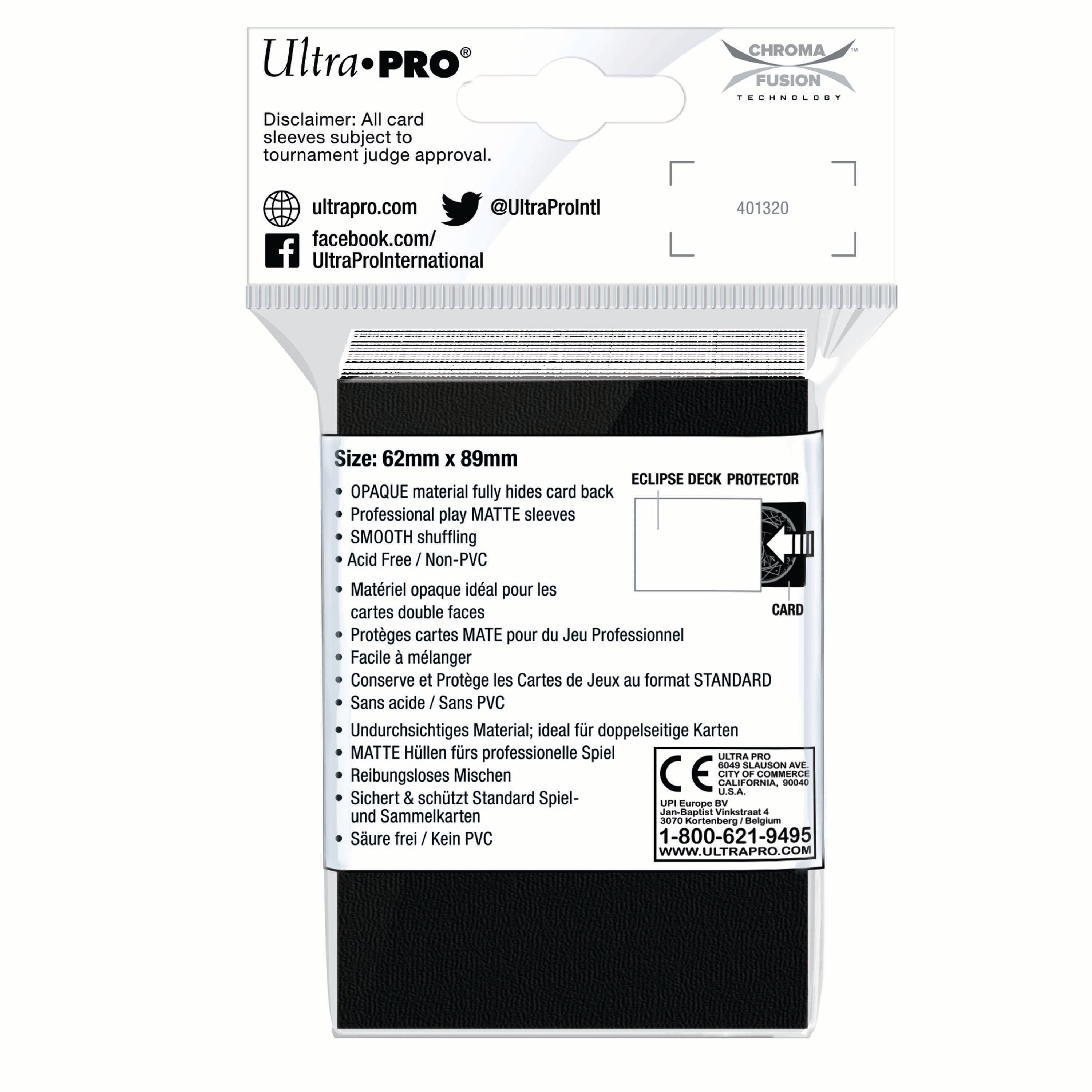 Ultra PRO: Small 60ct Sleeves - Eclipse Matte (Arctic White)