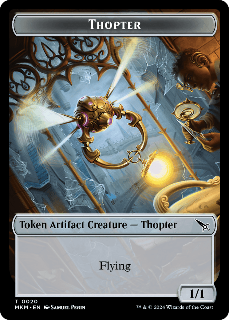 Thopter // Treasure Double-Sided Token [Murders at Karlov Manor Commander Tokens] - Josh's Cards