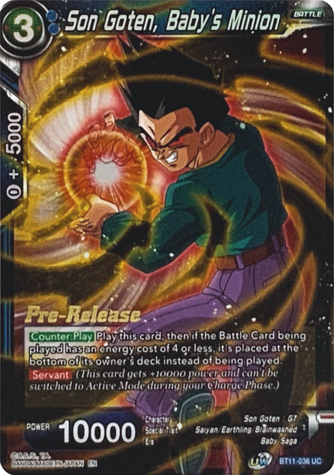 Son Goten, Baby's Minion (BT11-036) [Vermilion Bloodline Prerelease Promos]