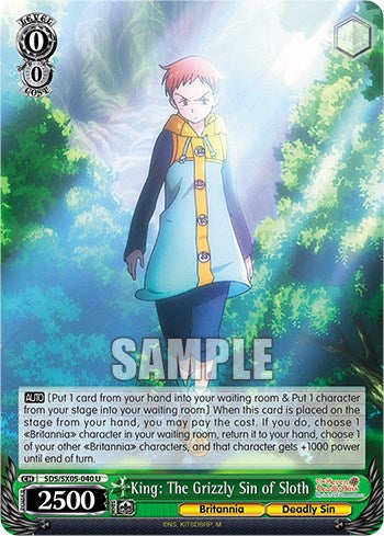 King: The Grizzly Sin of Sloth (SDS/SX05-040 U) - The Seven Deadly Sins: Revival of The Commandments