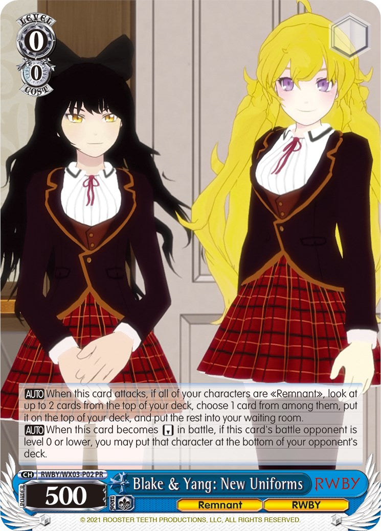 Blake & Yang: New Uniforms (RWBY/WX03-P02 PR) - RWBY