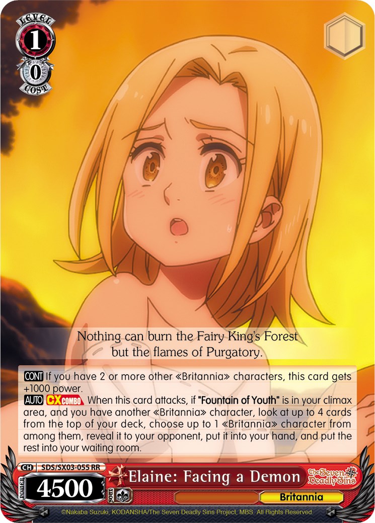 Elaine: Facing a Demon (SDS/SX03-055 RR) - The Seven Deadly Sins