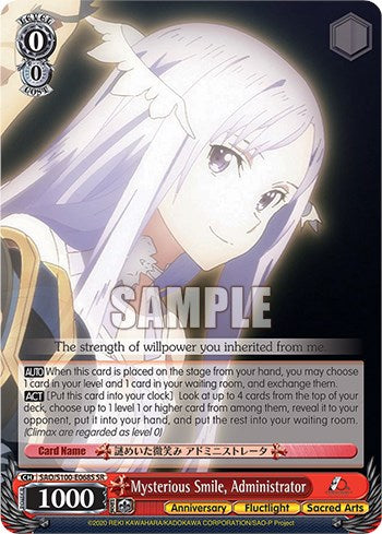 Mysterious Smile, Administrator (SR) (SAO/S100-E068S SR) - Sword Art Online Animation 10th Anniversary