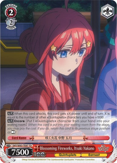 Blossoming Fireworks, Itsuki Nakano (5HY/W83-TE87 TD) - The Quintessential Quintuplets