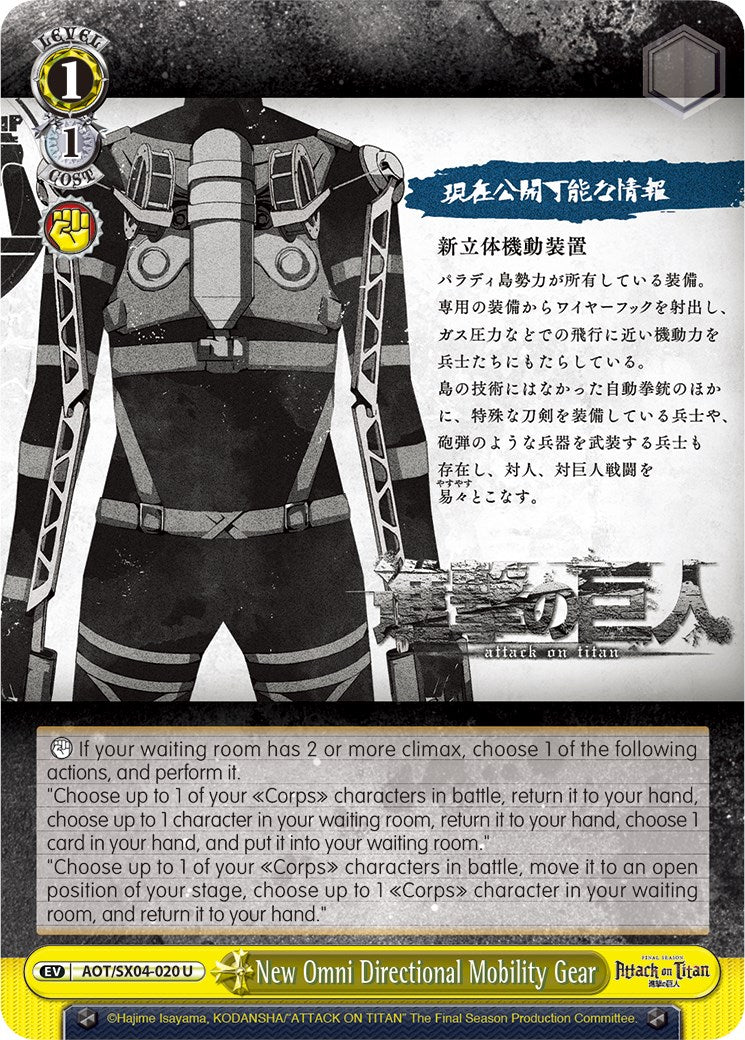 New Omni Directional Mobility Gear (AOT/SX04-020 U) - Attack On Titan: Final Season