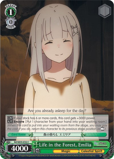 Life in the Forest, Emilia (Parallel Foil) (RZ/SE35-E32 C) - Re:ZERO: The Frozen Bond