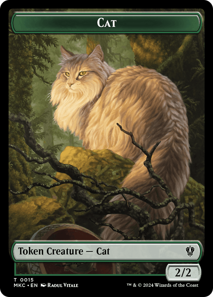 Drake // Cat Double-Sided Token [Murders at Karlov Manor Commander Tokens] - Josh's Cards