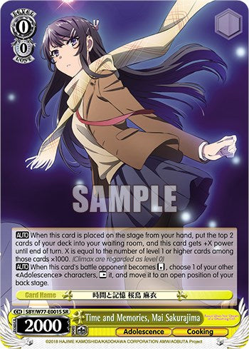Time and Memories, Mai Sakurajima (SR) (SBY/W77-E001S SR) - Rascal Does Not Dream of a Dreaming Girl