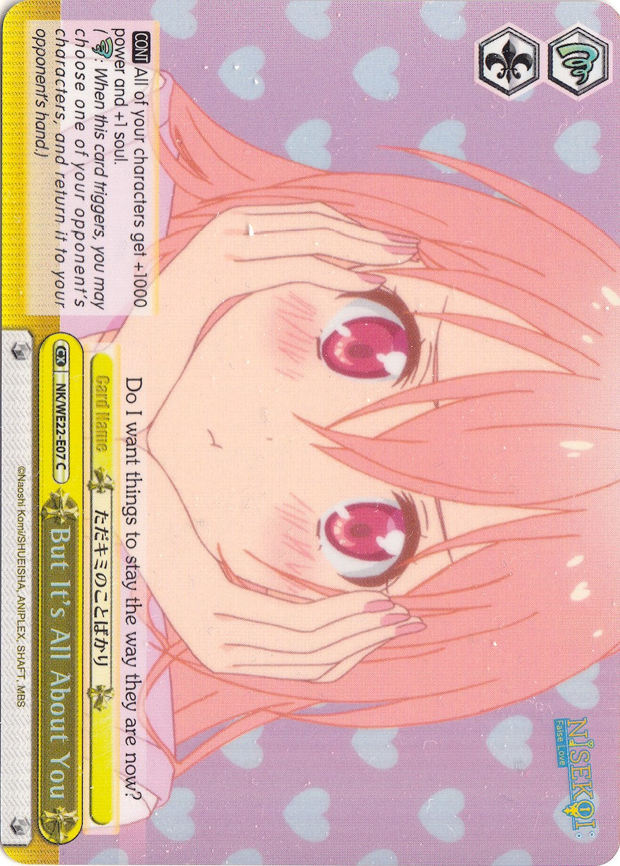 But It's All About You (Parallel Foil) (NK/WE22-E07) - NISEKOI Extra Booster