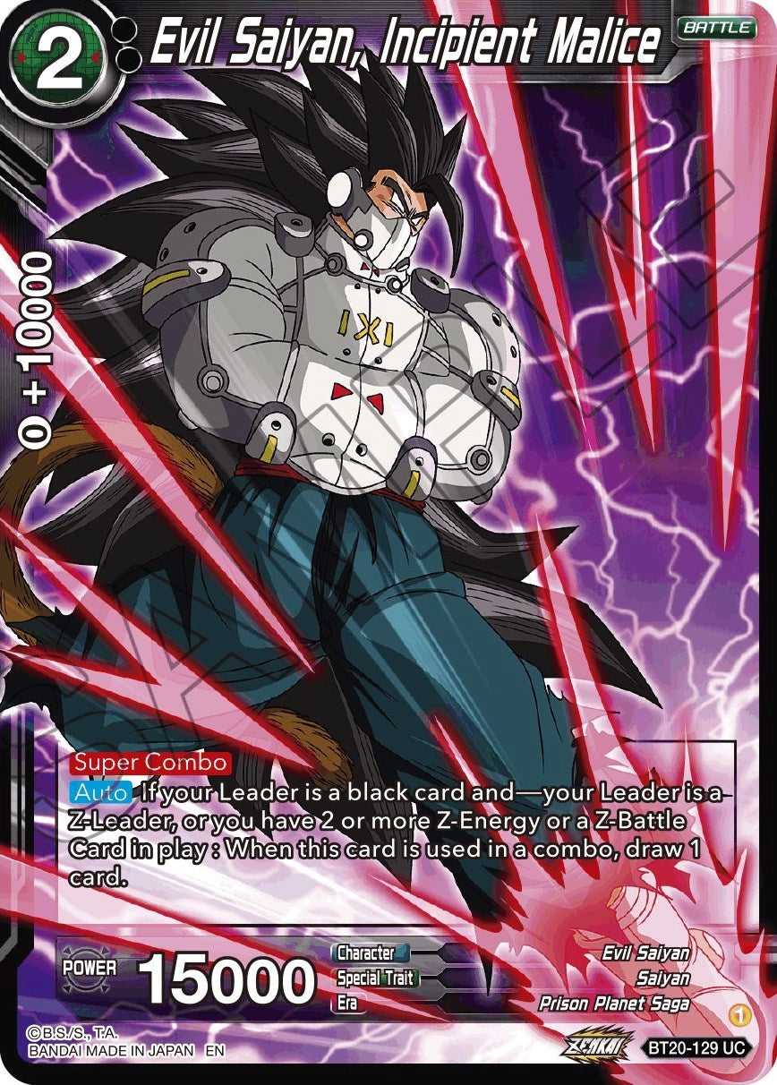 Evil Saiyan, Incipient Malice (BT20-129) [Power Absorbed]