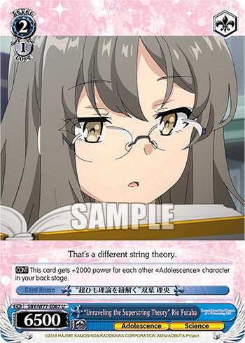 "Unraveling the Superstring Theory" Rio Futaba [Rascal Does Not Dream of a Dreaming Girl]