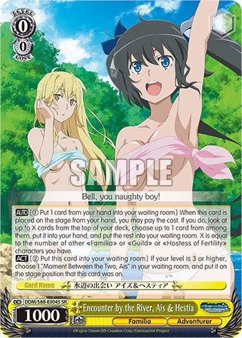 Encounter by the River, Ais & Hestia (SR) (DDM/S88-E004S SR) - Is it Wrong to Try to Pick Up Girls in a Dungeon?