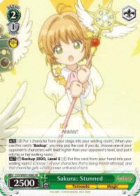 Sakura: Stunned (SR) (CCS/WX01-036S SR) - Cardcaptor Sakura: Clear Card