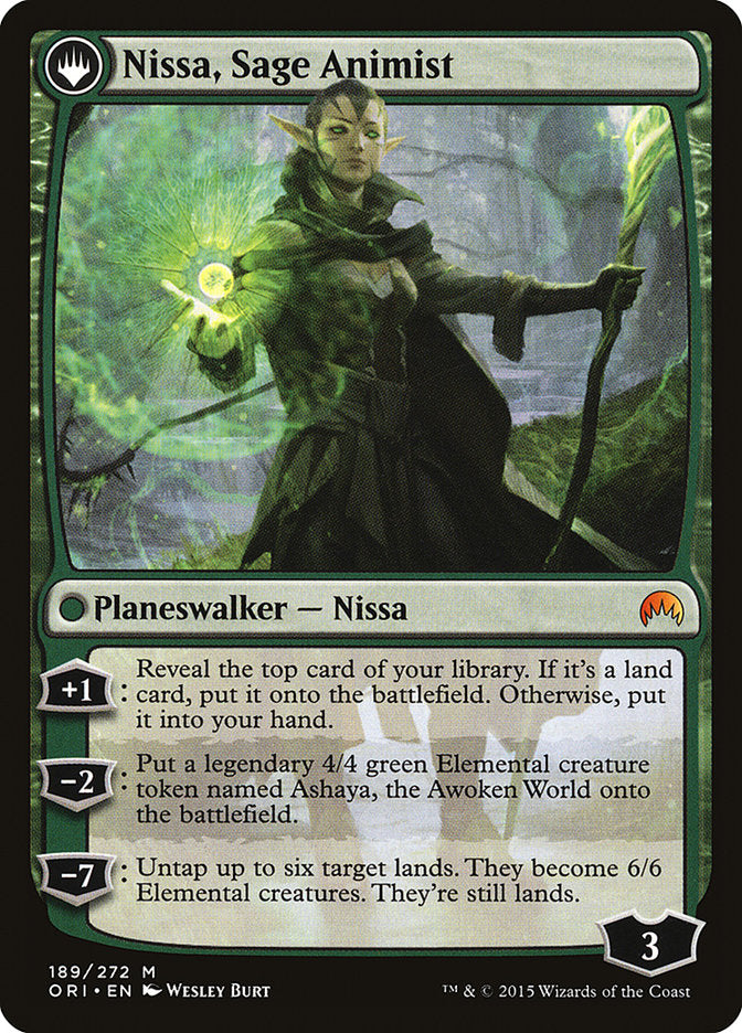 Nissa, Vastwood Seer // Nissa, Sage Animist (ORI-189) - Magic Origins: (originpwdfc)