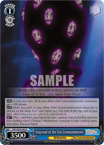 Grayroad of the Ten Commandments (SDS/SX05-092 U) - The Seven Deadly Sins: Revival of The Commandments