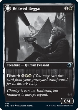 Beloved Beggar // Generous Soul (DBL-003) - Innistrad: Double Feature: (Double Faced Transform)
