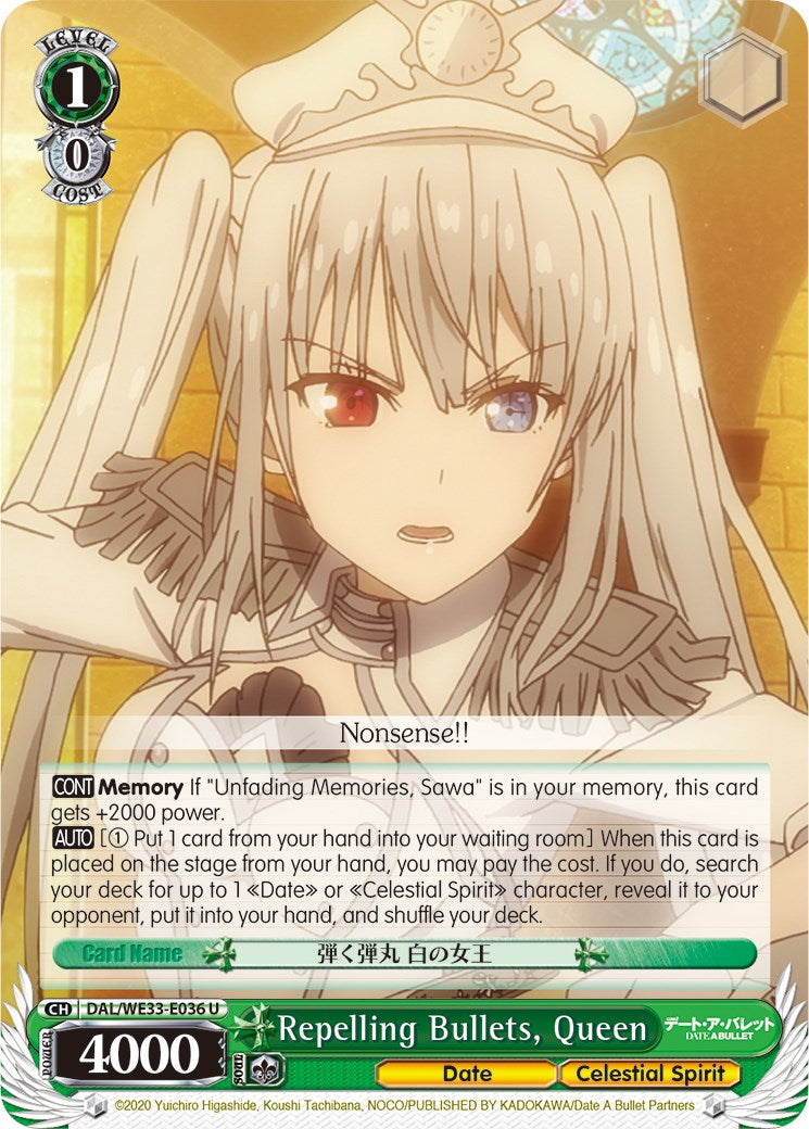 Repelling Bullets, Queen (Parallel Foil) (DAL/WE33-E036 U) - Date A Bullet