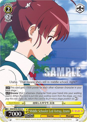 Middle Schooler Led Astray, Izumi (SHS/W56-E023 C) - Saekano: How to Raise a Boring Girlfriend