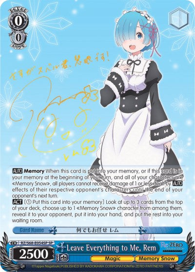 Leave Everything to Me, Rem (SP) (RZ/S68-E054SP SP) - Re:ZERO Memory Snow