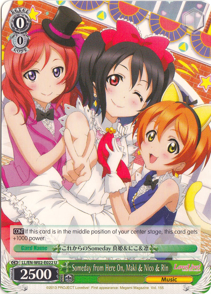 Someday from Here On, Maki & Nico & Rin (LL/EN-W02-E022 U) - Love Live! DX Vol.2