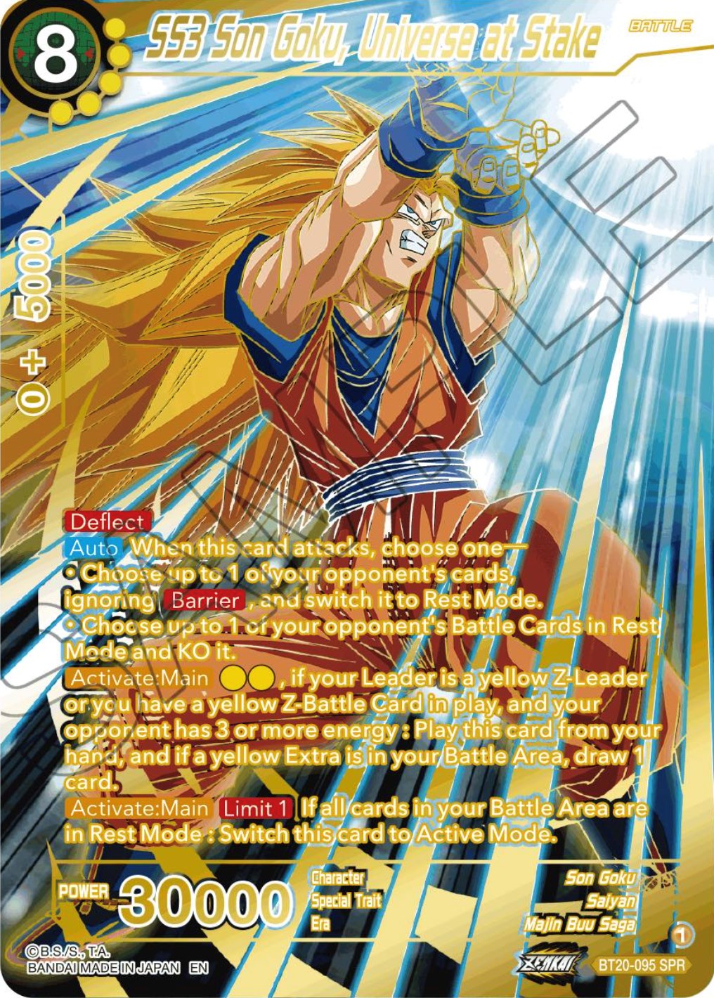 SS3 Son Goku, Universe at Stake (SPR) (BT20-095) [Power Absorbed]