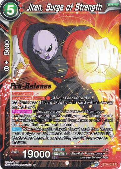 Jiren, Surge of Strength (BT14-015) [Cross Spirits Prerelease Promos]