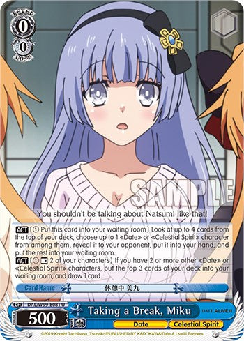Taking a Break, Miku (DAL/W99-E081 U) - Date A Live Vol.2