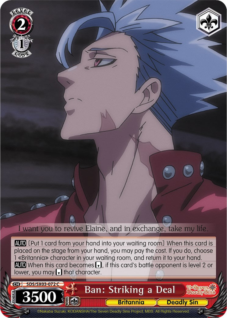 Ban: Striking a Deal (SDS/SX03-072 C) - The Seven Deadly Sins