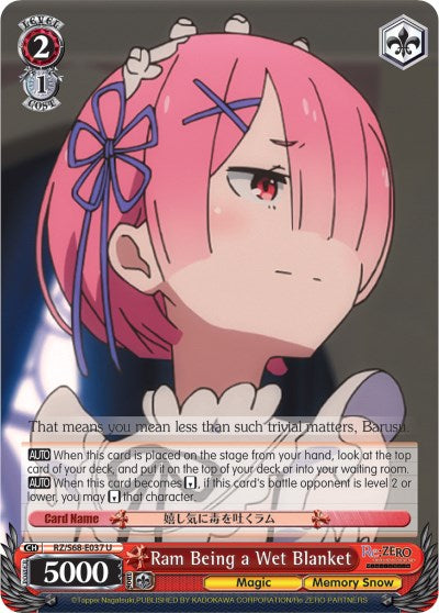 Ram Being a Wet Blanket (RZ/S68-E037 U) - Re:ZERO Memory Snow
