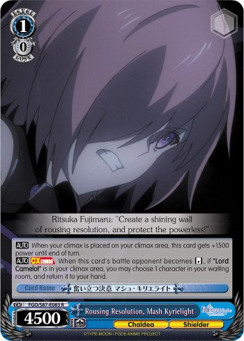 Rousing Resolution, Mash Kyrielight (FGO/S87-E083 R) - Fate/Grand Order THE MOVIE Divine Realm of the Round Table: Camelot